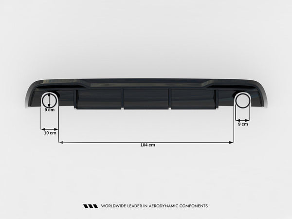 Audi - A5 Sportback 8T Facelift (Version with single exhausts on both sides): Maxton Rear Diffuser