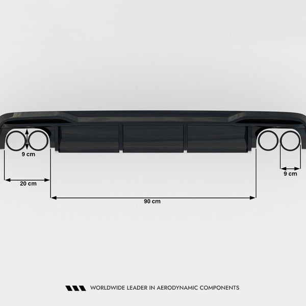 Audi - A5 Sportback 8T Facelift (Version with dual exhausts on both sides): Maxton Rear Diffuser