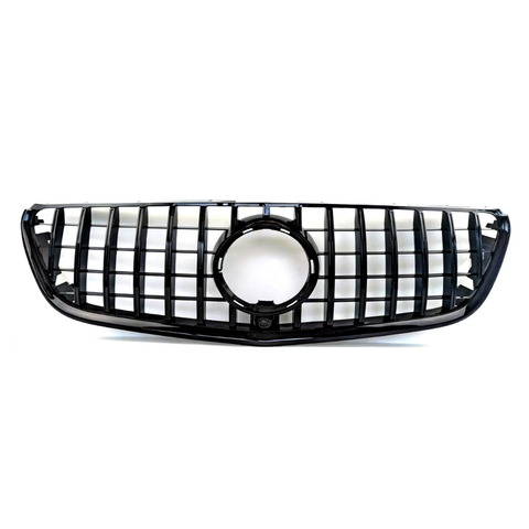 Vito - W447: Gloss Black GT Panamericana Style Front Grill 15-19