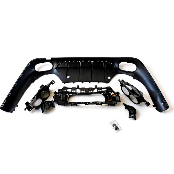 E Class - W214: Gloss Black Rear Diffuser with Exhaust Tips 23+