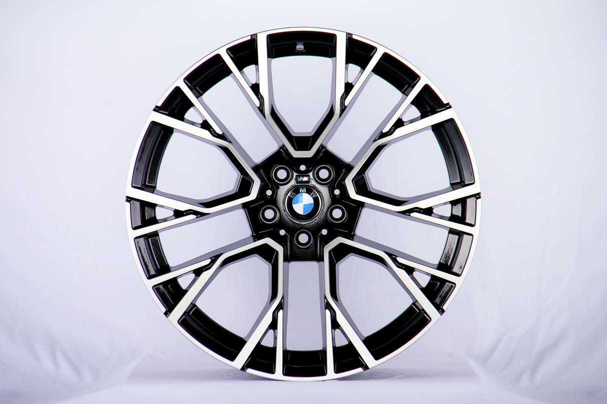 X6 - F16: 22" Diamond Cut Black M Performance Alloy Wheels 14-18