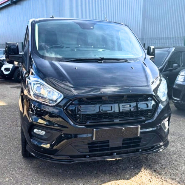 Ford Transit Custom MK1: Gloss Black Raptor Style Front Grill 18-23