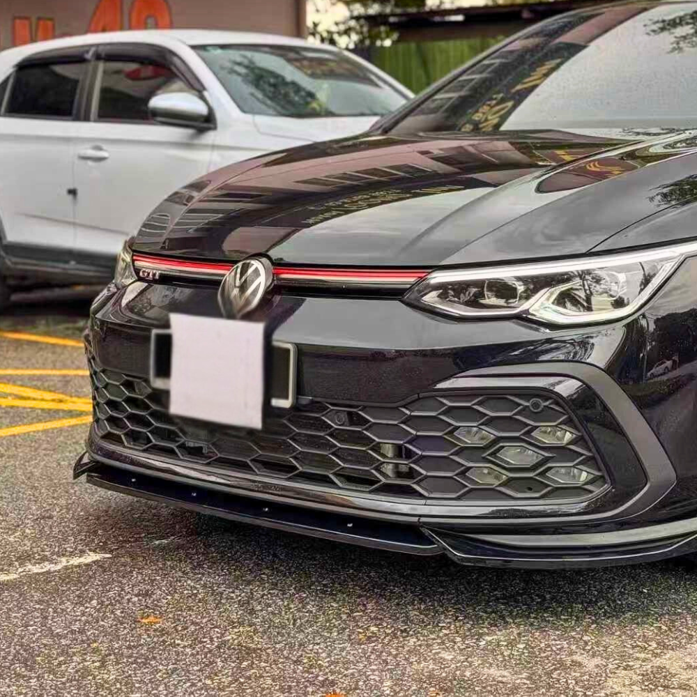 Golf - MK8 GTI/GTD/R-Line: Gloss Black Front Splitter 20-24