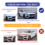 CLA - W118 Facelift: Gloss Black GT Panamericana Style Grill 24+