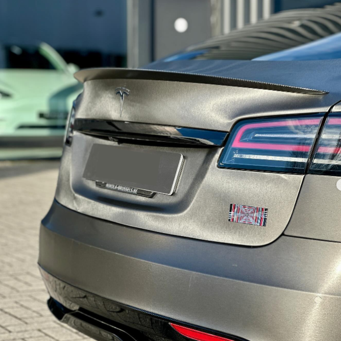 Model S: Dry Carbon Fibre Performance Style Rear Spoiler 16+