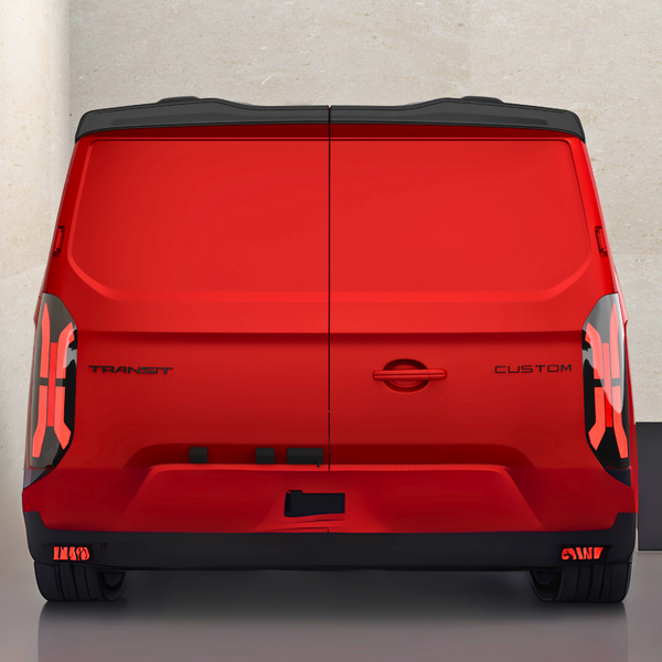 Ford Transit Custom MK2: Gloss Black V1 Barn Door Spoiler 24+