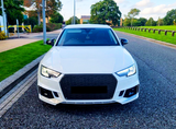 A4 - B9: Gloss Black RS Honeycomb Badgeless Front Grill 17-19