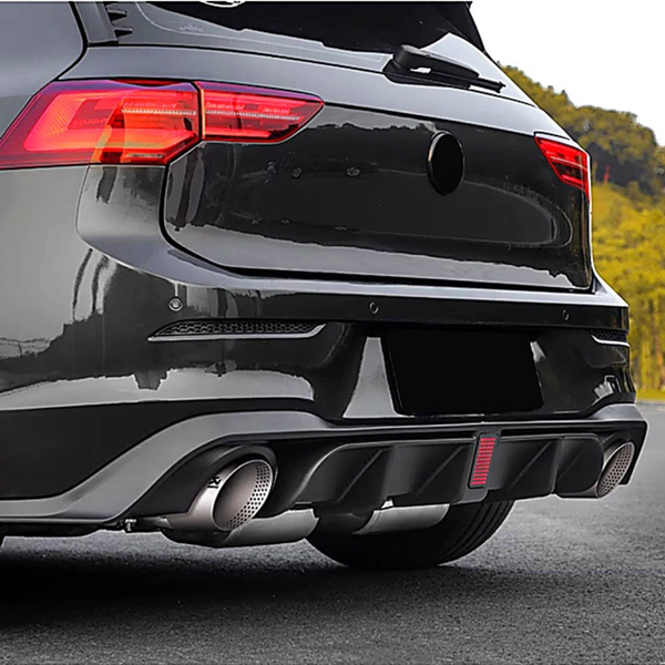Golf GTI - MK8: Gloss Black LED Rear Diffuser 20-24