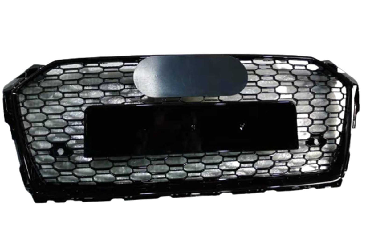 A5 - B9: Gloss Black RS Honeycomb Quattro Grill 17-20