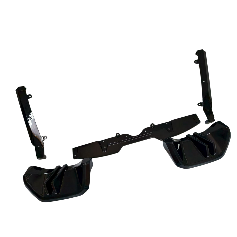 5 Series - G60 Gloss Black Rear Diffuser V2 Style 24+