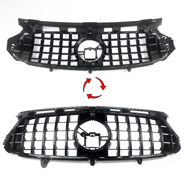 GLA - H247: Gloss Black GT Panamericana Front Grill 20+