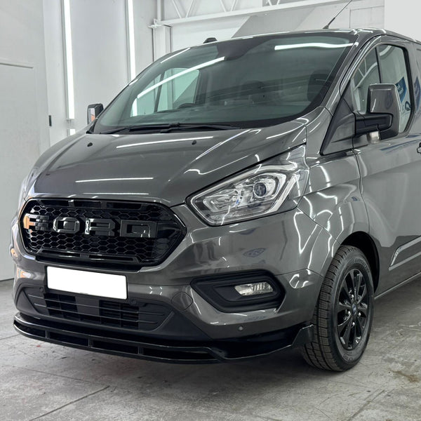 Transit Custom MK1 Facelift: Gloss Black V1 Style Splitter 18-23