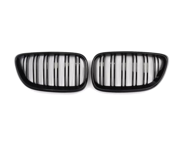 2 series gloss black front kidney grill double slate