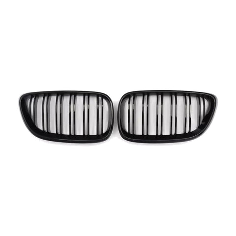 2 series gloss black front kidney grill double slate