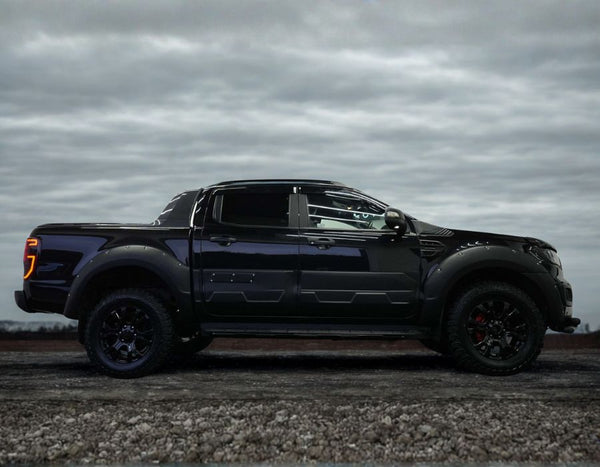 Ranger - T6/T7/T8: Satin Black Lower Bumper Twin Nudge Bar 12-22