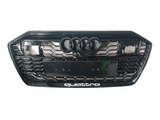 A6 - C8: Gloss Black Honeycomb Style Grill 18-22