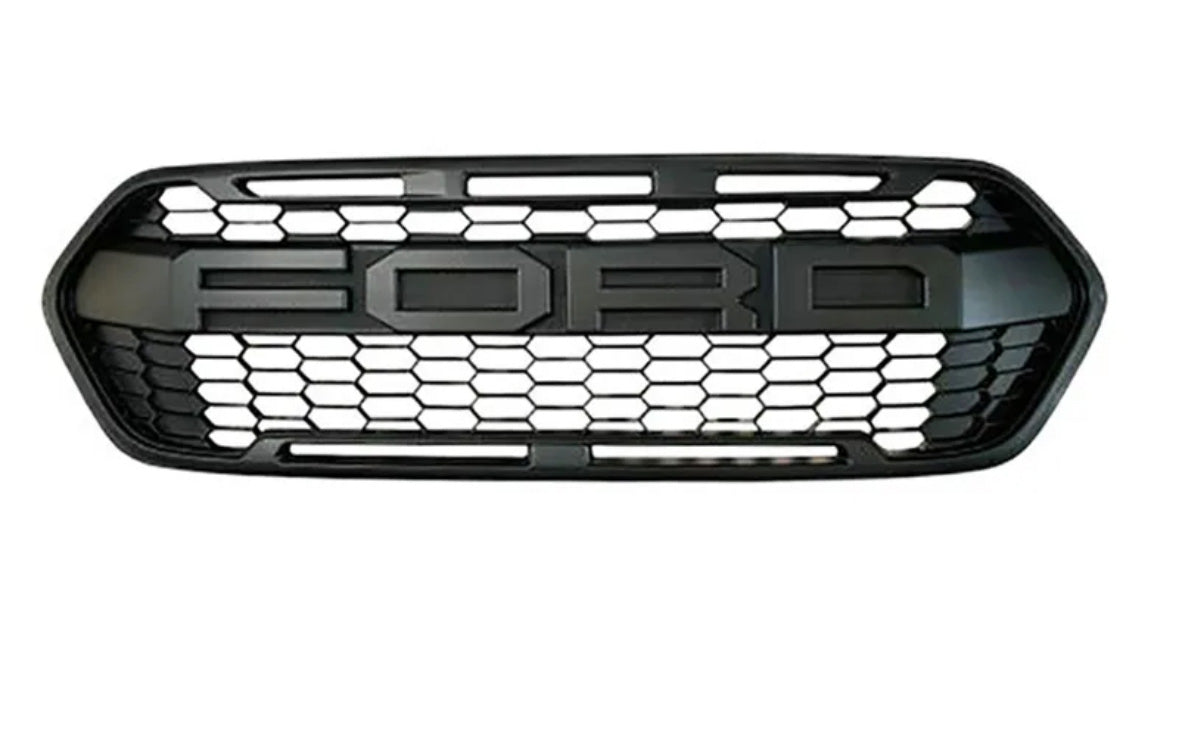 Ford Transit Custom MK1: Matt Black Raptor Style Front Grill 18-23