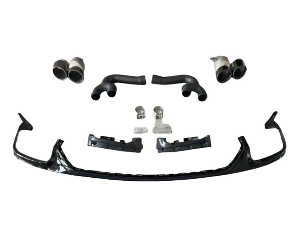 Q8 - MK1 Gloss Black Rear Diffuser RSQ8 Style with Exhaust Tips 18-24