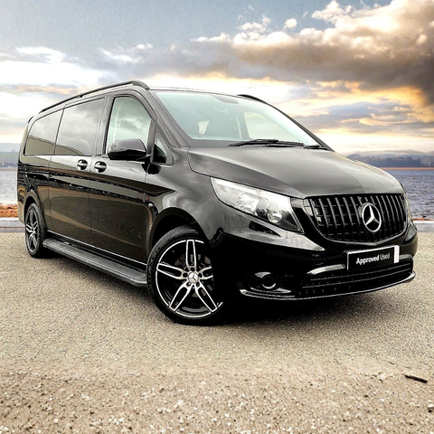 Vito - W447: Gloss Black GT Panamericana Style Front Grill 15-19