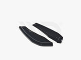 Two sleek black aerodynamic components rest on a plain white background. Text reads: 