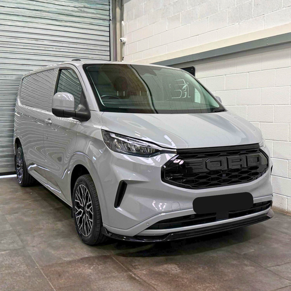 Ford Transit Custom MK2: Gloss Black V2 Front Splitter 24+