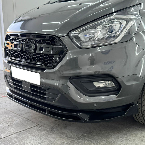 Transit Custom MK1 Facelift: Gloss Black V1 Style Splitter 18-23
