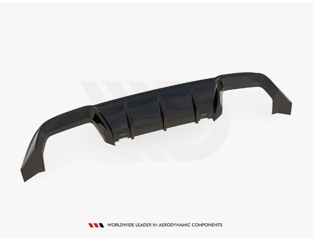 VW Golf MK7 Pre-Facelift Rear Diffuser Gloss Black Maxton Style ...