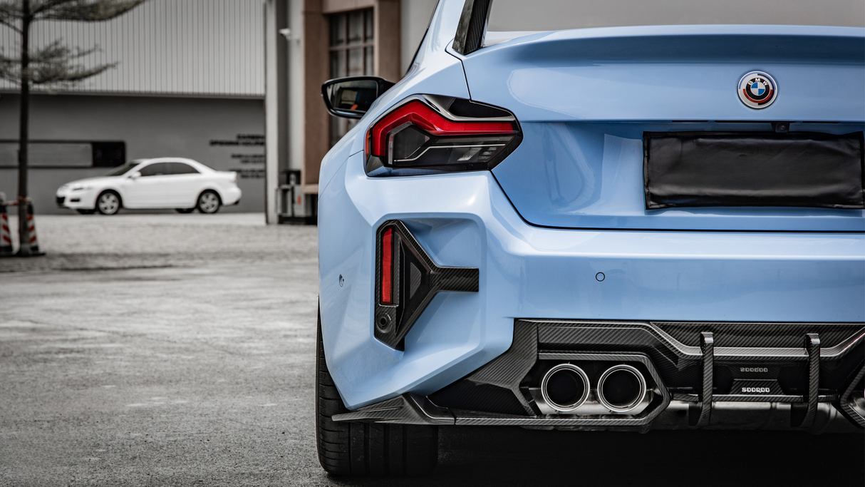 M2 - G87: Dry Carbon Fibre SOOQOO Style Rear Bumper Canards 23+