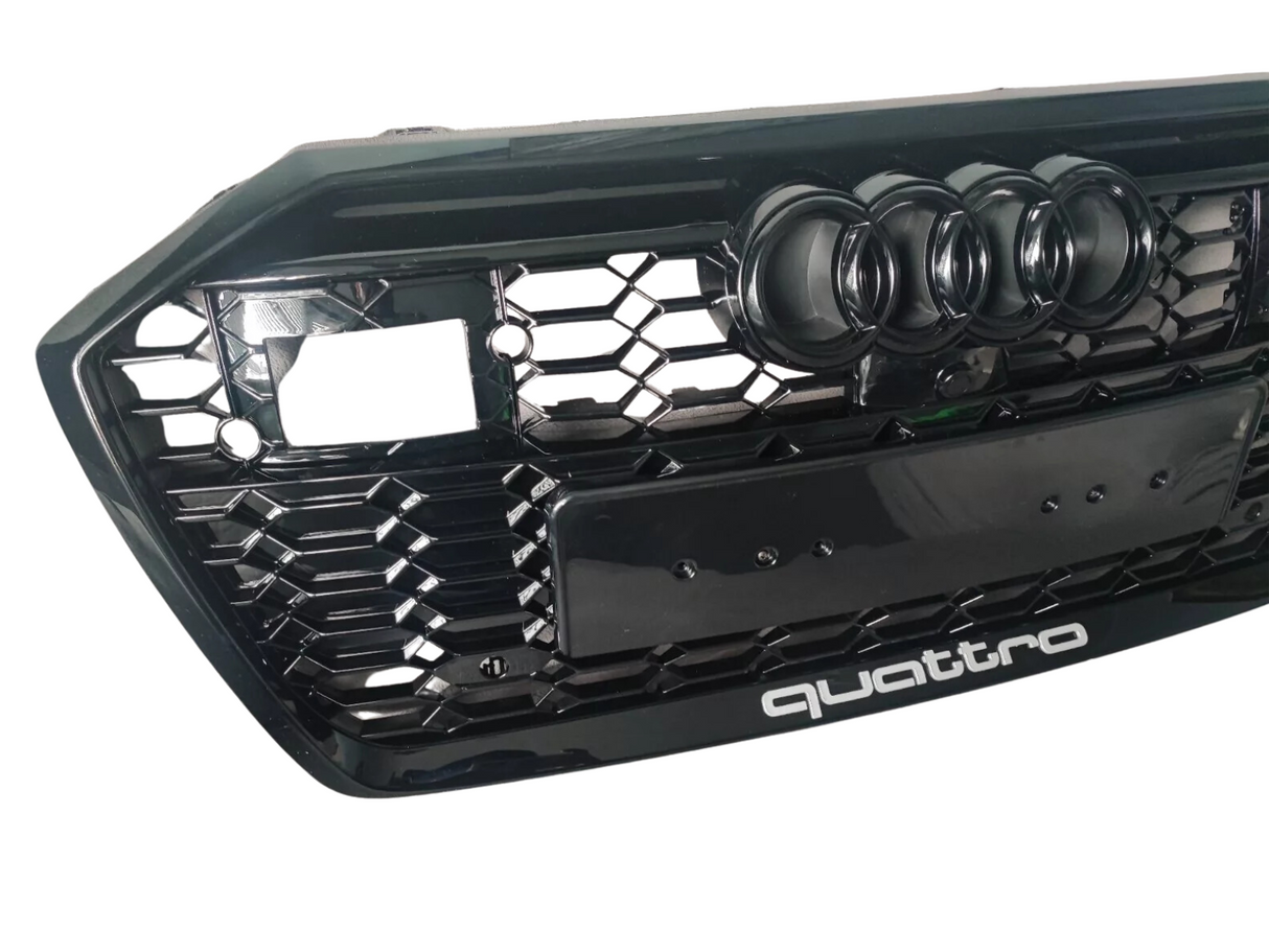 A6 - C8: Gloss Black Honeycomb Style Grill 18-22