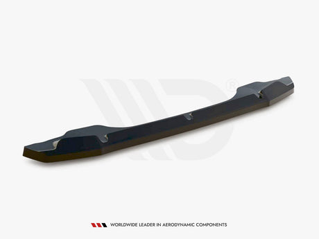 A sleek, black aerodynamic component is positioned on a plain white background. Text reads: "WORLDWIDE LEADER IN AERODYNAMIC COMPONENTS."