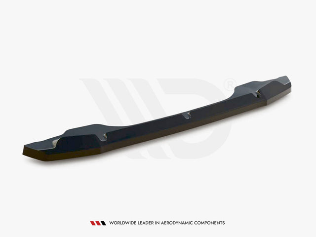 A sleek, black aerodynamic component is positioned on a plain white background. Text reads: "WORLDWIDE LEADER IN AERODYNAMIC COMPONENTS."