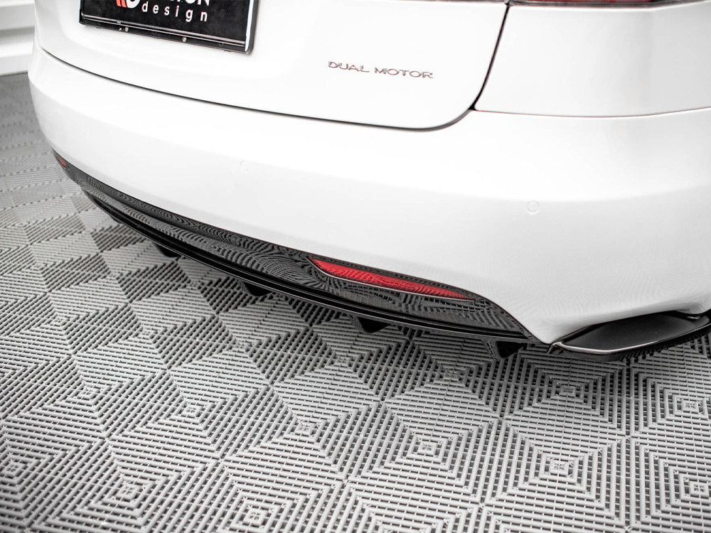 Tesla Model S Facelift Rear Diffuser Gloss Black Maxton Style – Carbon ...
