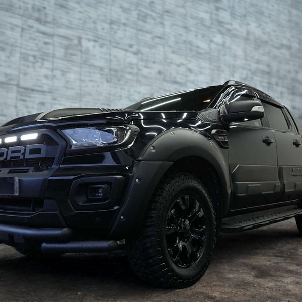 Ranger - T6/T7/T8: Satin Black Lower Bumper Twin Nudge Bar 12-22