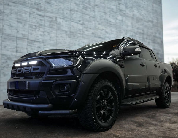 Ranger - T6/T7/T8: Satin Black Lower Bumper Twin Nudge Bar 12-22