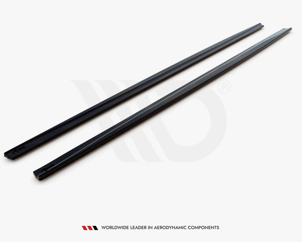 Two black, elongated strips are laid parallel on a light surface. Text reads, "WORLDWIDE LEADER IN AERODYNAMIC COMPONENTS."