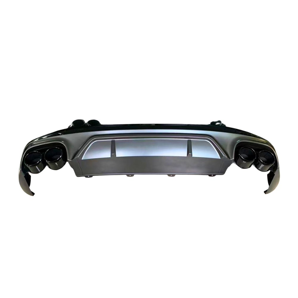 Q5 - MK2: Gloss Black Rear Diffuser SQ5 Style with Exhaust Tips 18-24