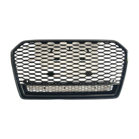 a6 c7 gloss black rs honeycomb with quattro front grill 15 17