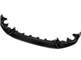 A sleek black carbon fiber car rear diffuser with mounting brackets is displayed on a plain white background, showcasing its aerodynamic design and textured finish.