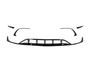 a class w176 facelift gloss black front splitter canards 16 18
