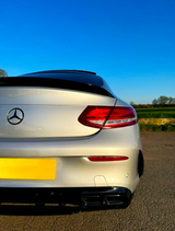 C Class - C205 Coupe: Gloss Black Rear Diffuser 14-18