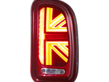 mini cooper r55 clubman red sequential led rear tail lights 07 13