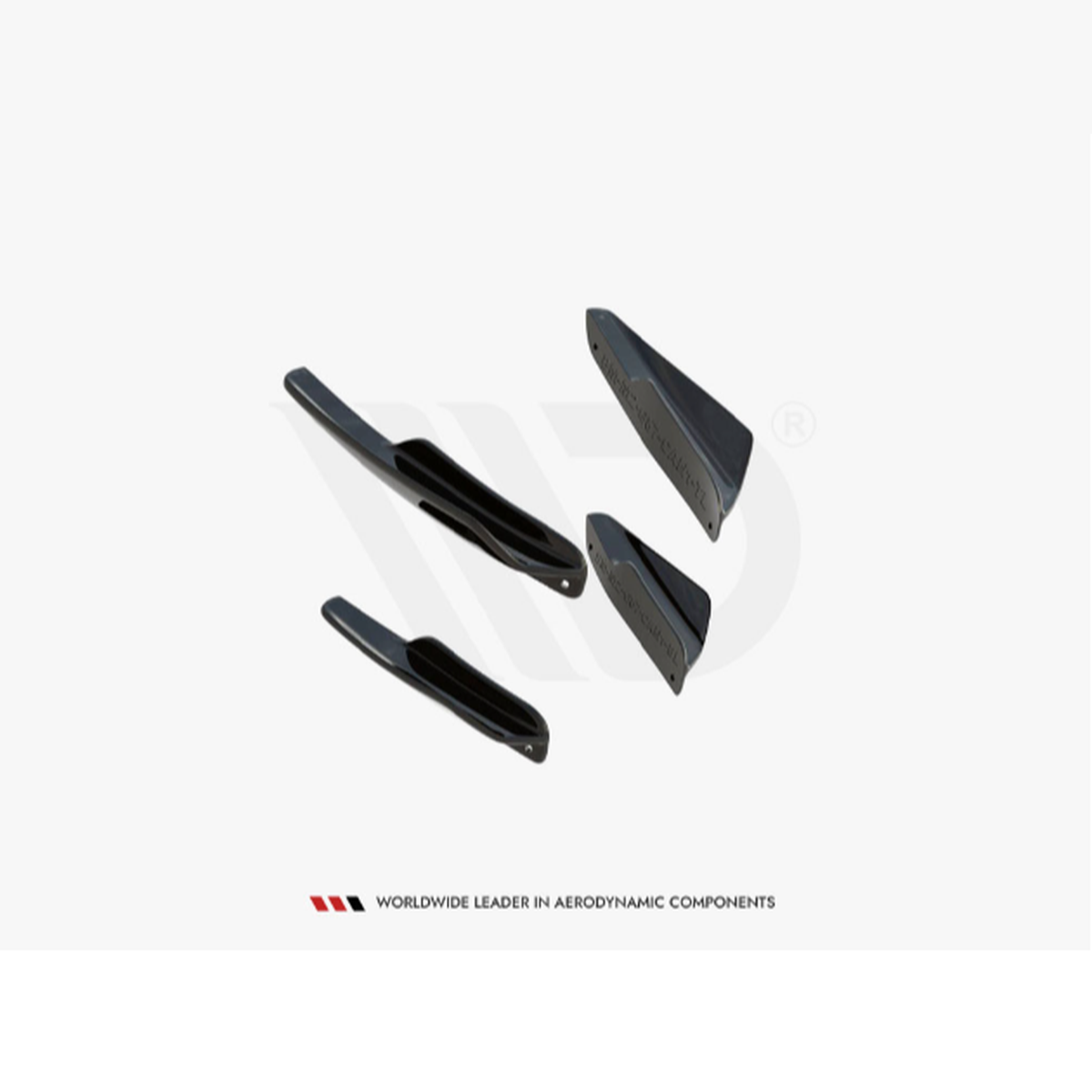 m2 g87 gloss black maxton front canards 23