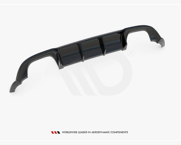 Mk 5 Rear Diffuser VW Golf R MK7.5 Facelift Rear Diffuser Gloss Black Maxton Style ...