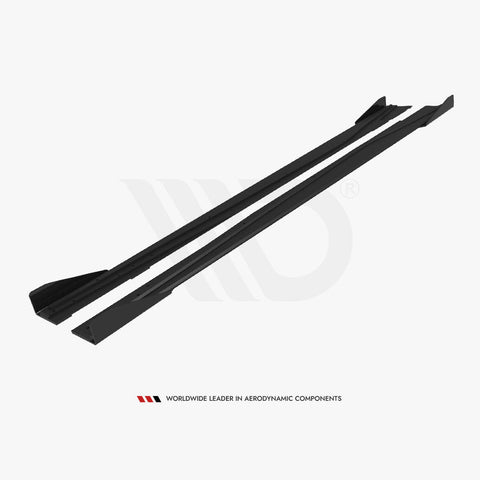 a class w176 facelift gloss black maxton side skirts with flaps 15 18