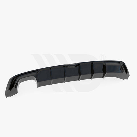 leon mk3 fr facelift gloss black maxton twin exhaust rear diffuser 17 19
