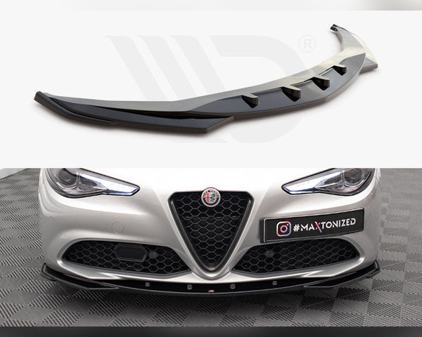 giulia sport gloss black maxton front splitter v2 16