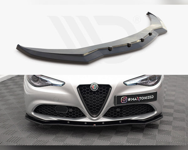 giulia sport gloss black maxton front splitter v1 1