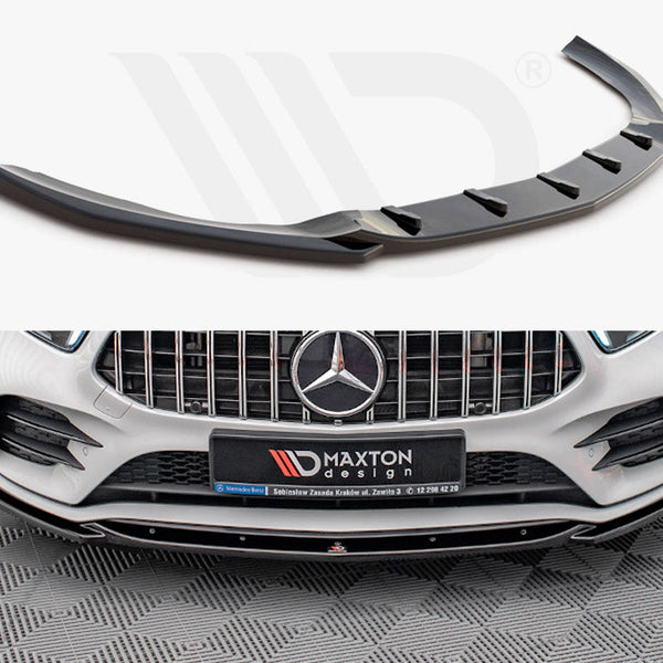 A Class - W177: Gloss Black Maxton Front Splitter V5 18+