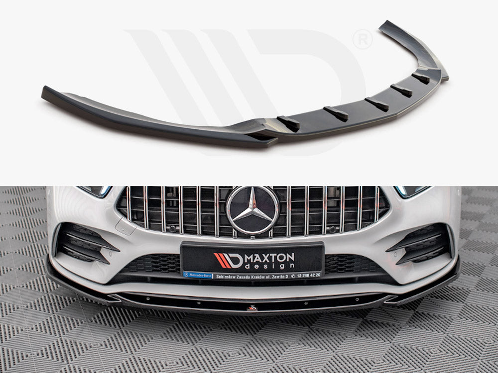 A Class - W177: Gloss Black Maxton Front Splitter V5 18+
