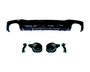 A7: C8 Gloss Black RS7 Style Rear Diffuser with Exhaust Tips 19-25